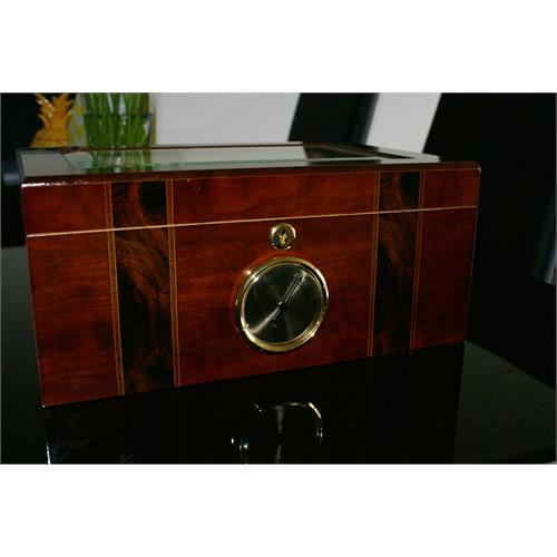 100-cigar Churchill Glass Top Humidor AMB