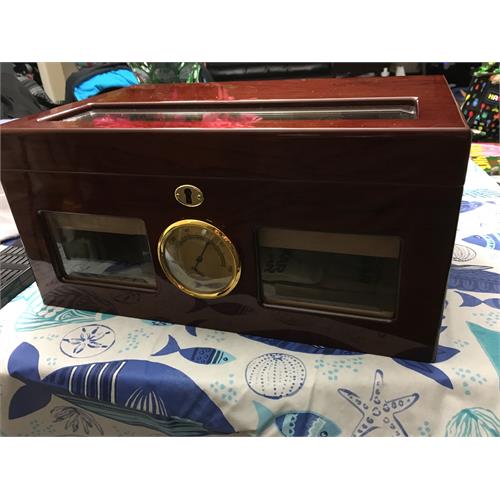 120-cigar Venetian Beveled Glass Humidor VLNCA