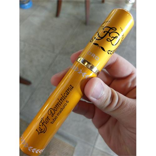 La Flor Dominicana Oro Tubo No. 6 Maduro 6  * 54
