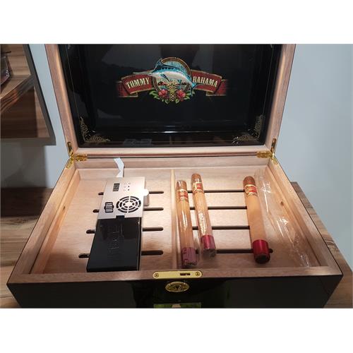 Tommy Bahama Dome-Top 100-Cigar Black Humidor
