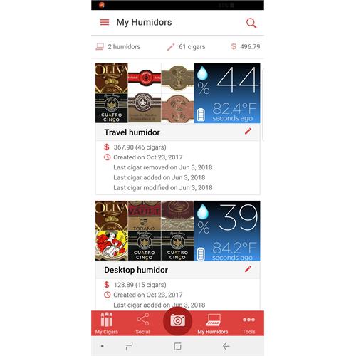 Cigar Scanner WiFi Hygrometer and Thermometer