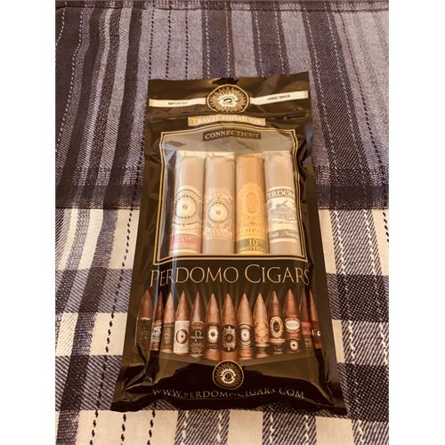 Perdomo Travel Humidor Assorted Connecticut, 4-Cigar Sampler
