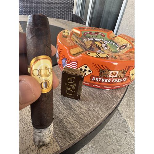 Arturo Fuente Casa Cuba 4-Cigar Round Orange Ashtray