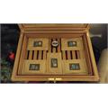 Savoy Executive Ebony Macassar Humidor, Large