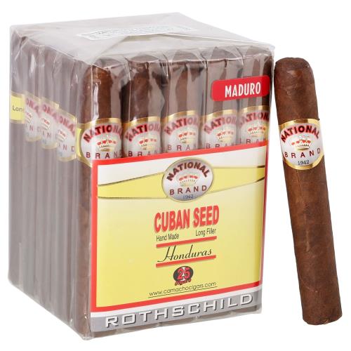 National Brand Cuban Seed Maduro Rothschild 5  * 50, Bundle of 25