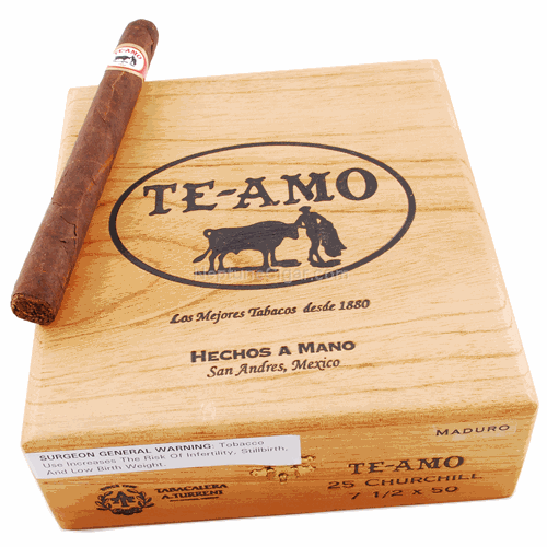 Te Amo Maduro Churchill 7 1/2 * 50, Box of 25