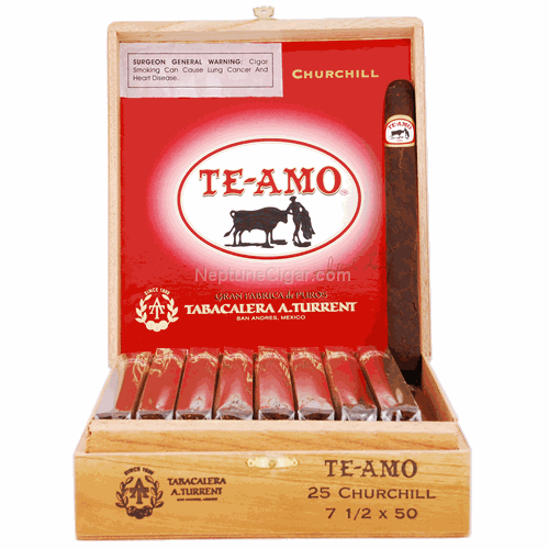 Te Amo Maduro Churchill 7 1/2 * 50, Box of 25