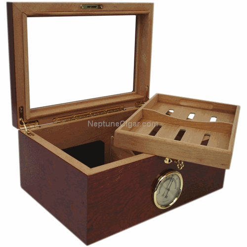 100-cigar Bally Glass Top Humidor BALLY