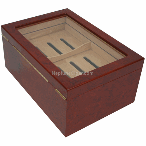 100-cigar Bally Glass Top Humidor BALLY