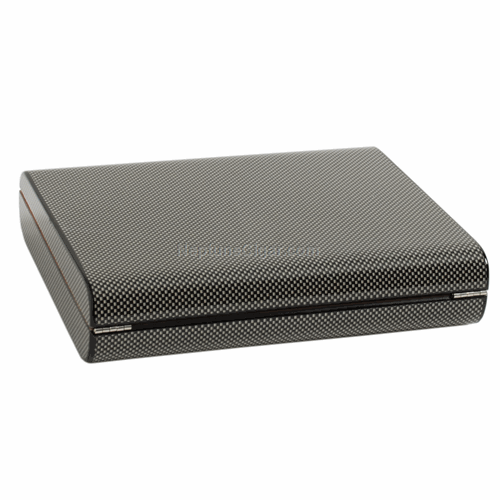 10-Cigar Humidor Comoy s Black Carbon Fiber