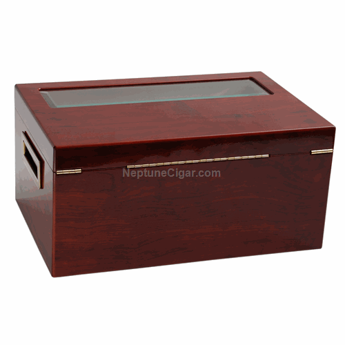 120-cigar Venetian Beveled Glass Humidor VLNCA