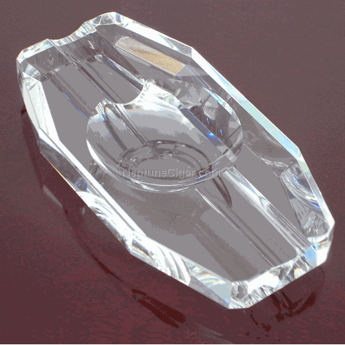 Crystal Double Cigar Ashtray