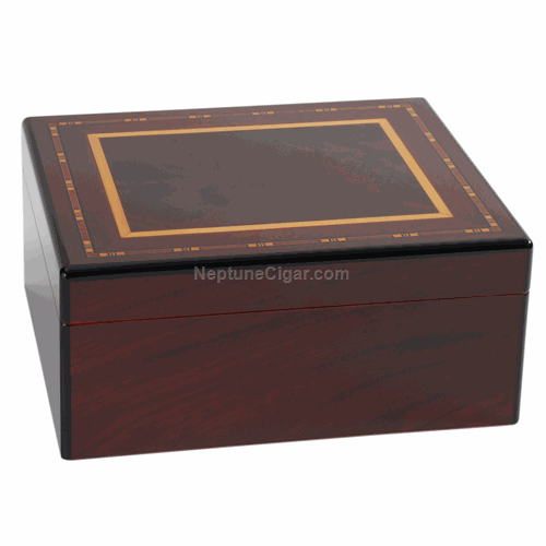 50-Cigar Madison Humidor Burlwood Finish MADISON-50 
