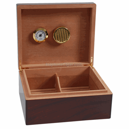 50-Cigar Madison Humidor Burlwood Finish MADISON-50 
