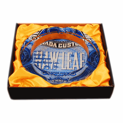 Raw Leaf Crystal Cigar Ashtray