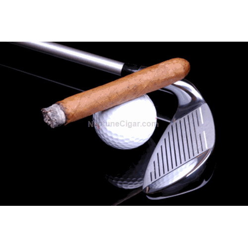 The Golfer, Cigar Bag, and Holder Set
