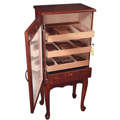 600-Cigar Mahogany End Table Humidor