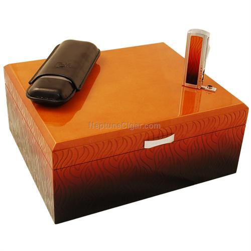 25-Cigar Humidor Colibri Inferno Gift Set