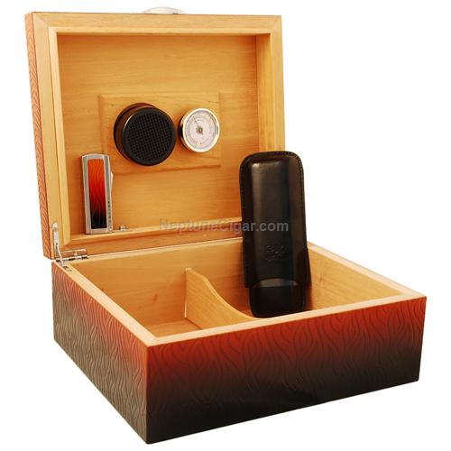 25-Cigar Humidor Colibri Inferno Gift Set