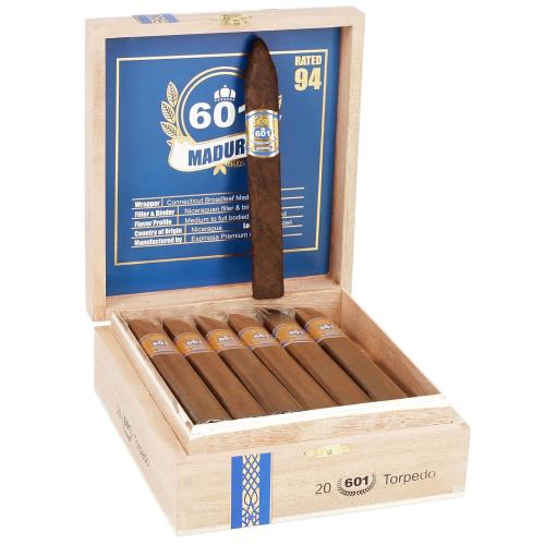 601 Maduro Box Press Torpedo 6 1/8 * 52