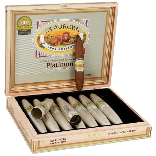 La Aurora Preferidos Cameroon Platinum Tubes 5  * 54, Box of 8