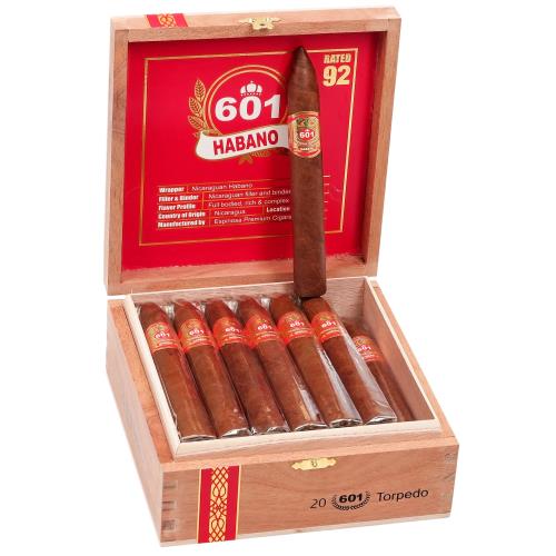 601 Habano Torpedo 6 1/8 * 52, Box of 20