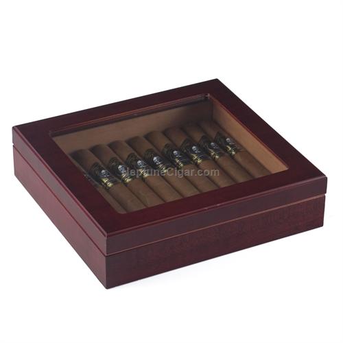 20-Cigar Glass Top Humidor
