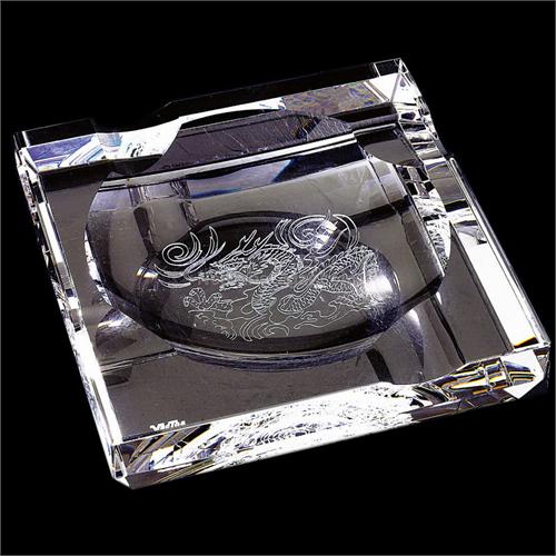 Crystal Dragon 4-Cigar Ashtray