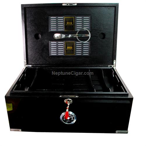 120-cigar Dakota Black Humidor DKTA