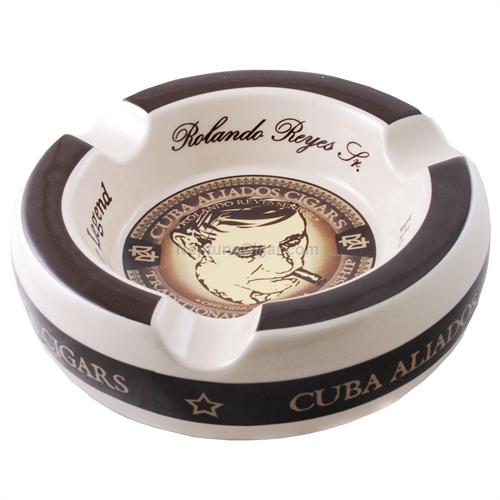 Cuba Aliados Ceramic 3-Cigar Ashtray