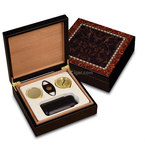 Craftsman's Bench Manhattan 25-Cigar Humidor Gift Set
