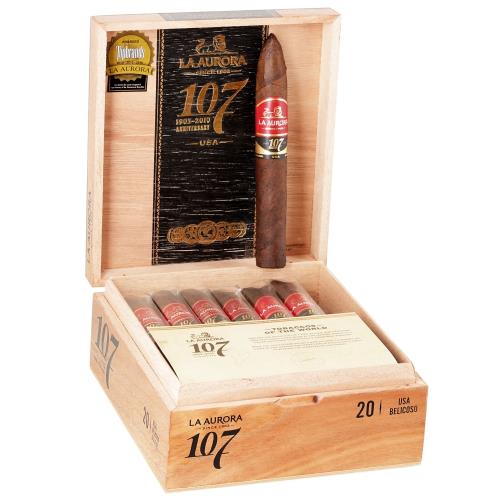 La Aurora 107 Maduro Belicoso 6 1/4 * 52, Box of 21