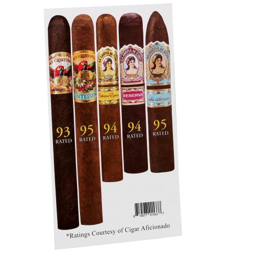 La Aroma de Cuba and San Cristobal 93-95 Rated Assortment, 5-Cigar Sampler