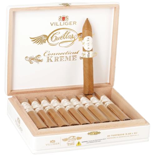 Villiger Cuellar Connecticut Kreme Torpedo 6 1/4 * 52, Box of 20