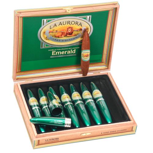 La Aurora Preferidos Ecuador Emerald Tubes 5  * 54, Box of 8
