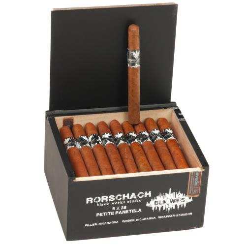 BLK WKS Rorschach Petite Panatela 5  * 38, Box of 50