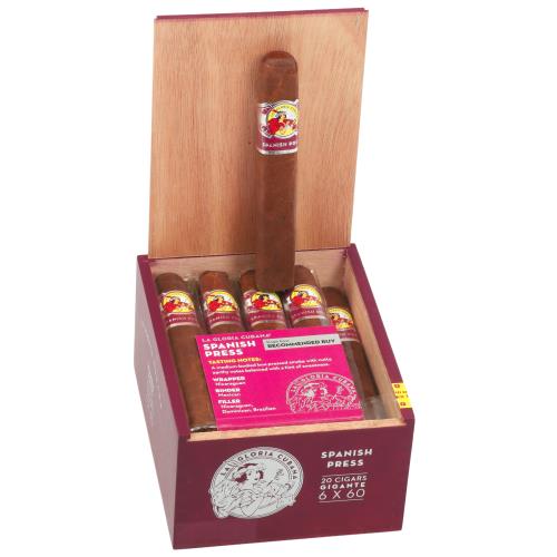 La Gloria Cubana Spanish Press Gigante 6  * 60, Box of 20