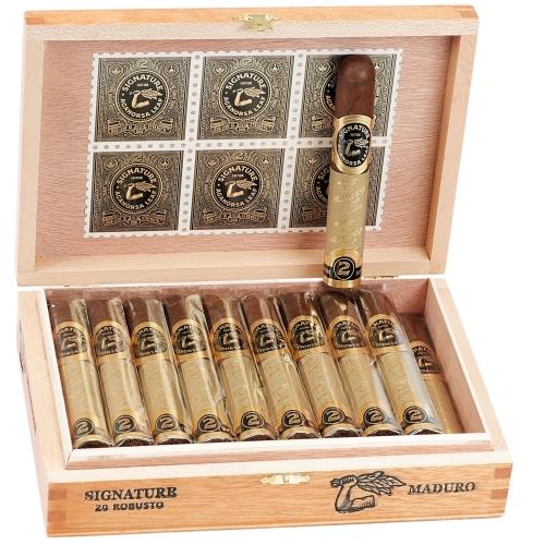 Aganorsa Leaf Signature Selection Maduro Robusto 5  * 52, Box of 20