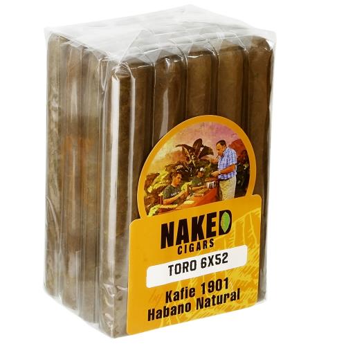 Naked Cigars by Kafie 1901 Natural Toro 6  * 52, Bundle of 20