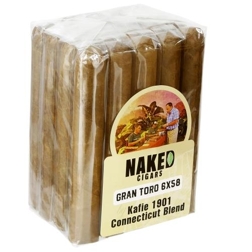 Naked Cigars by Kafie 1901 Connecticut Gran Toro 6  * 58, Bundle of 20