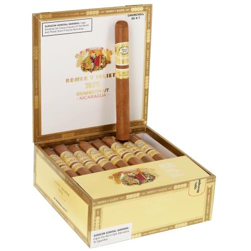 Romeo y Julieta 1875 Connecticut Nicaragua Churchill 7  * 50, Box of 25