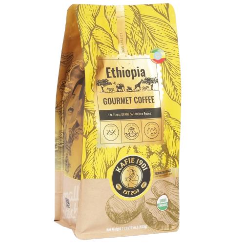 Kafie 1901 Gourmet Ethiopia Roasted Coffee 16oz Bag