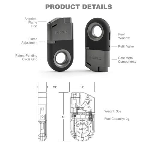 Dissim Inverted Soft Flame Lighter 