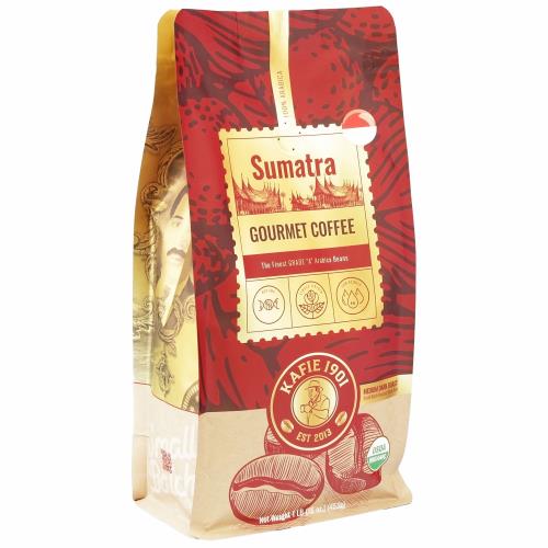 Kafie 1901 Gourmet Sumatra Roasted Coffee 16oz Bag