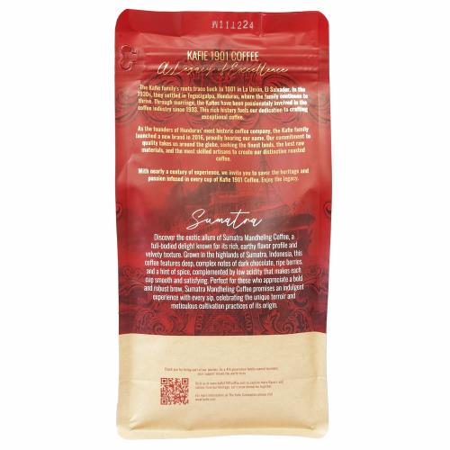 Kafie 1901 Gourmet Sumatra Roasted Coffee 16oz Bag