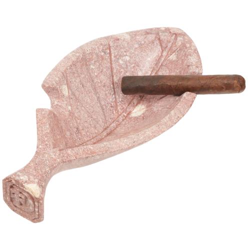 Dunbarton Hand Carved Stone Tobacco Leaf 2-Cigar Ashtray