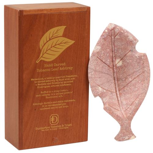 Dunbarton Hand Carved Stone Tobacco Leaf 2-Cigar Ashtray