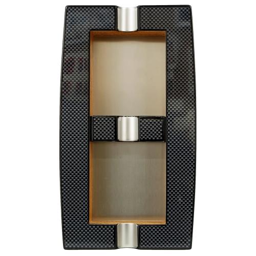 Visol Normandy Carbon Fiber 2-Cigar Ashtray with Cigar Rest