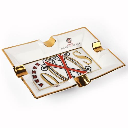 Arturo Fuente The OpusX Society White Porcelain 4-Cigar Ashtray
