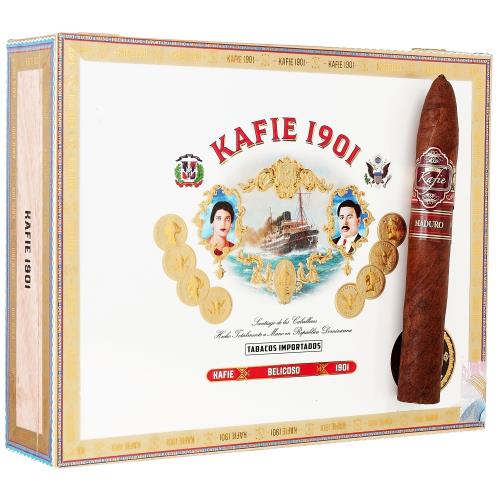 Kafie 1901 DF Maduro Belicoso 6 1/4 * 52, Box of 20